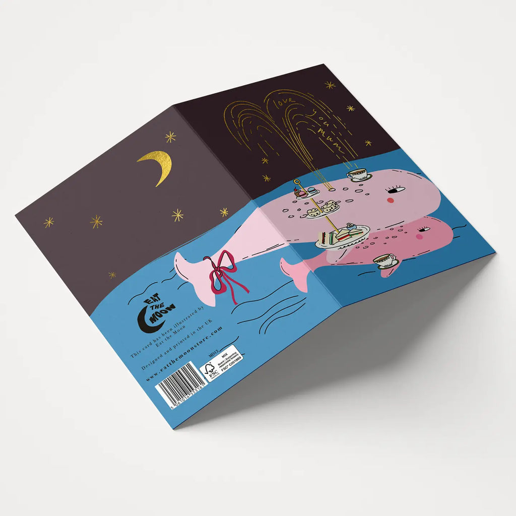 Love You Mum Whale Card