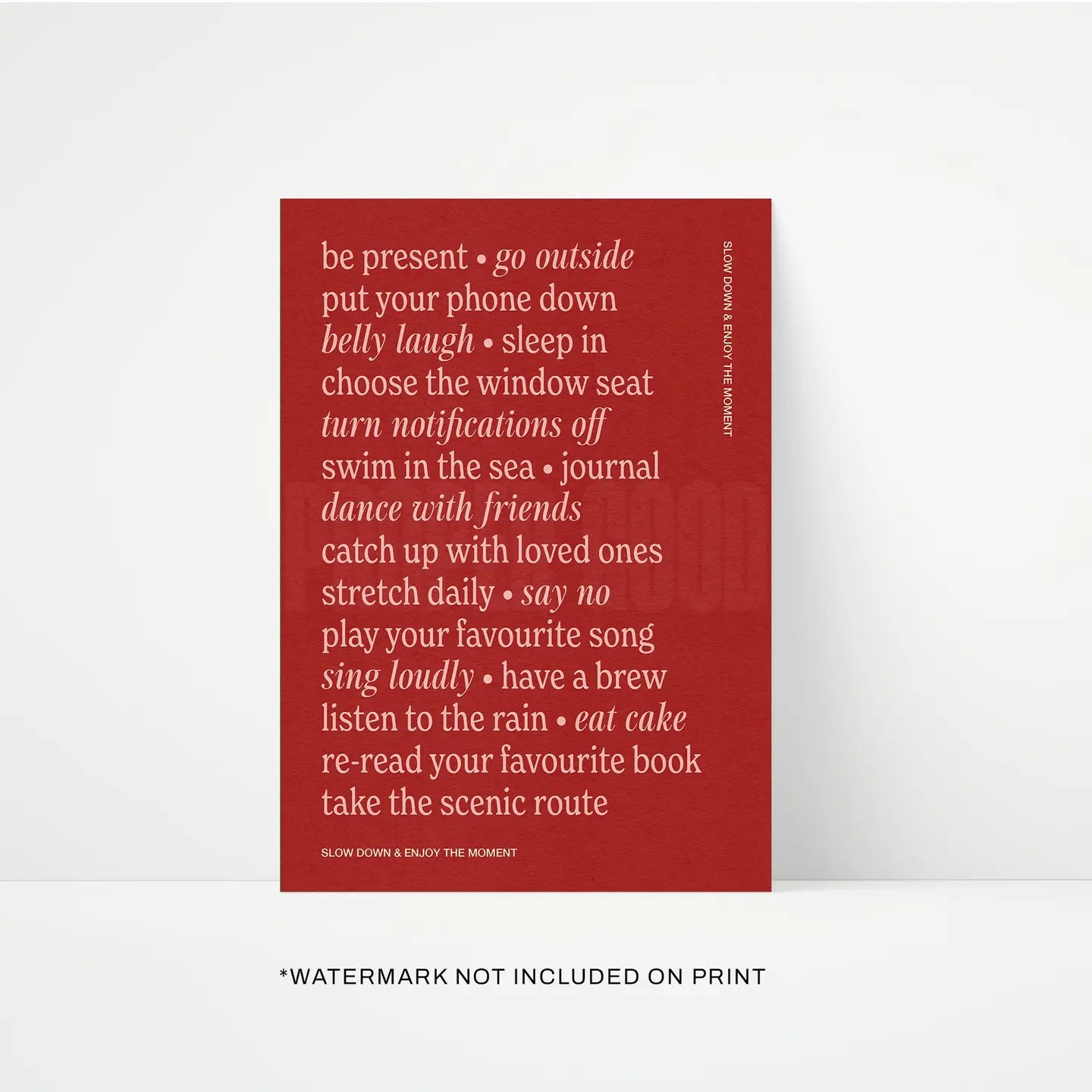 Slow Down Print