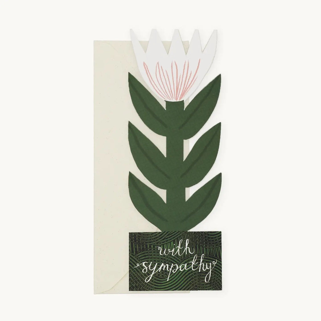 With Sympathy White Lily Card