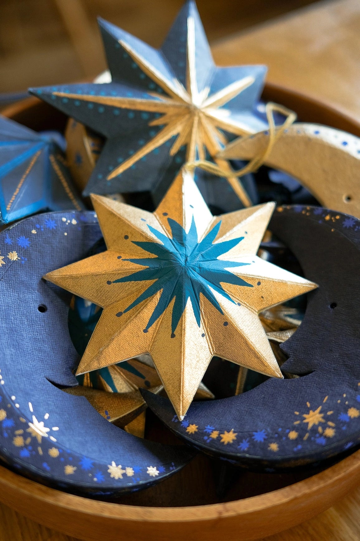 Golden Star Screen Printed Bauble