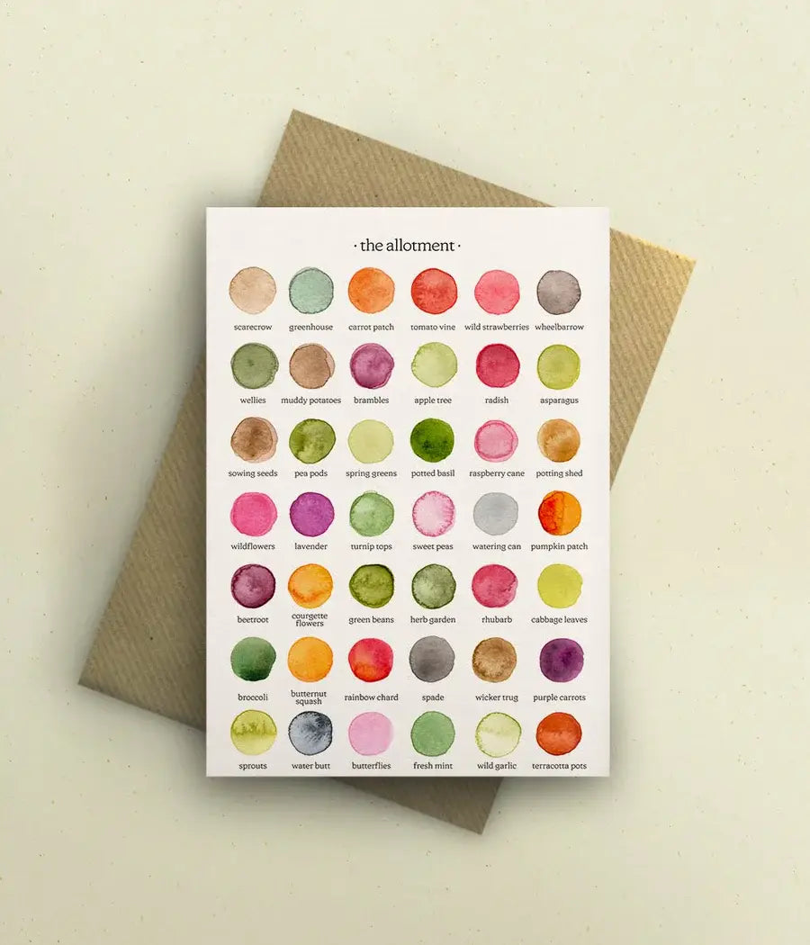 The Colours of The Allotment Greetings Card