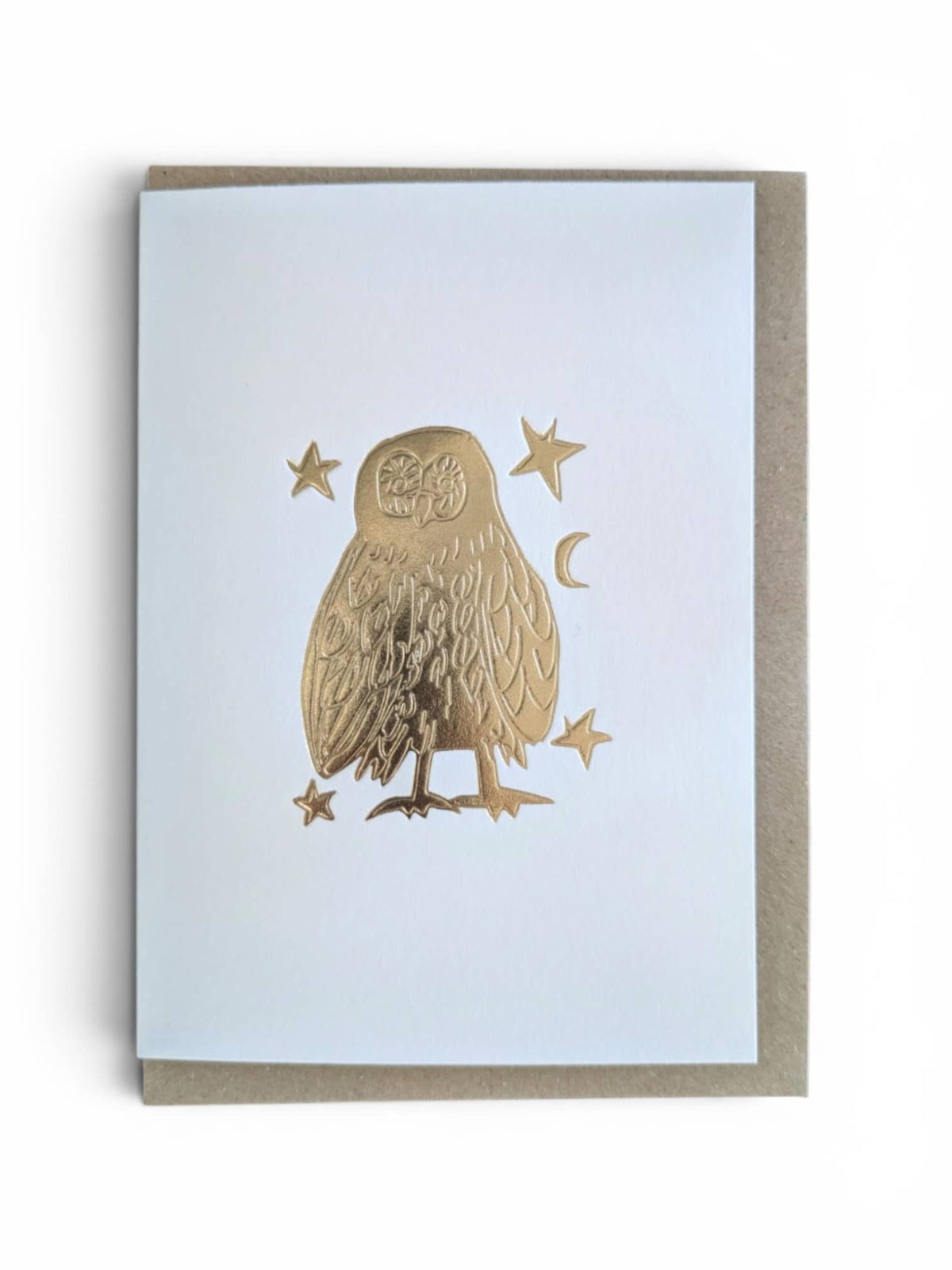 Owl Keepsake Gold Embossed Art Card
