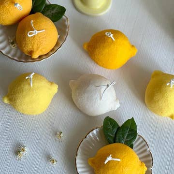 Lemon Shaped Soy Candle