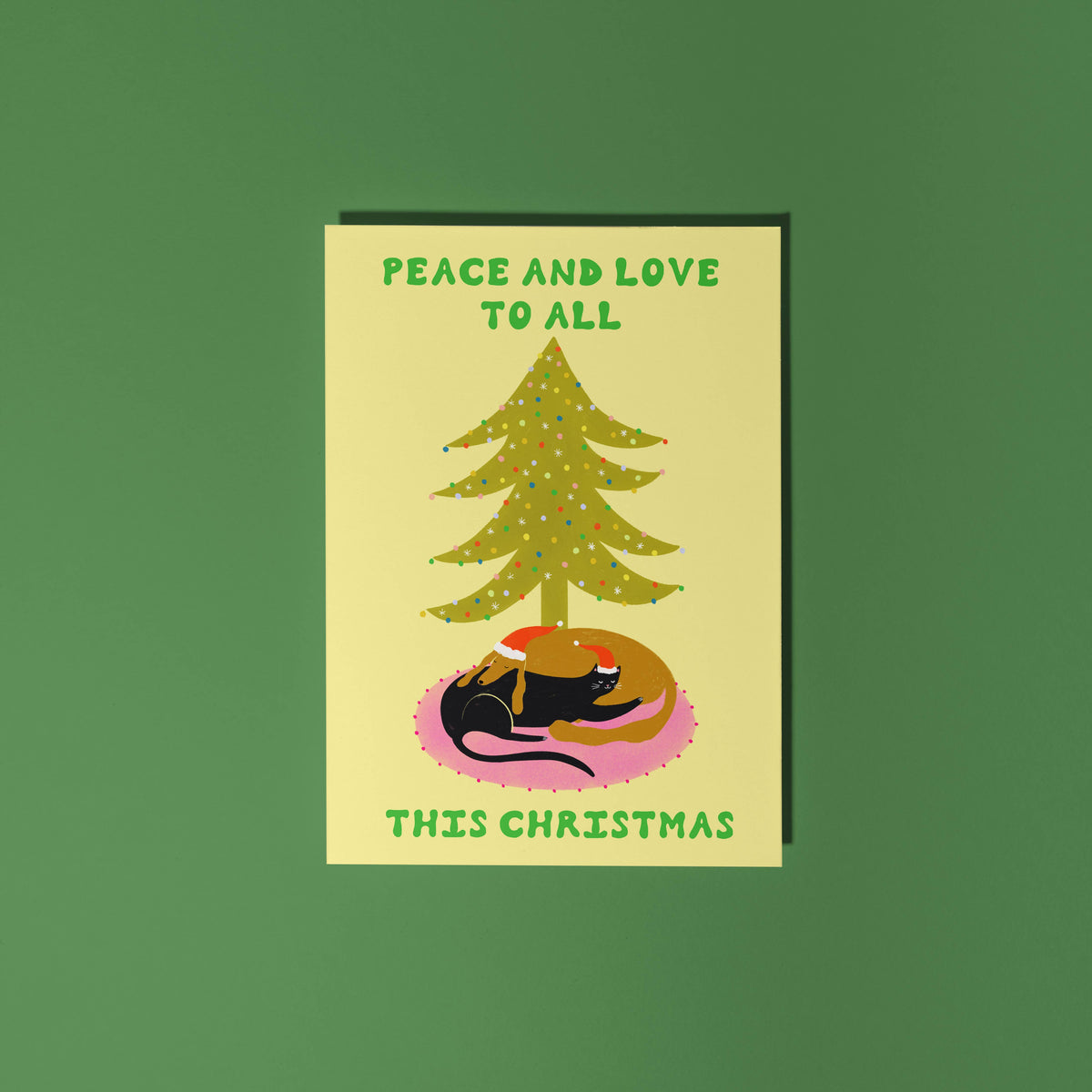 Peace And Love To All Christmas Card