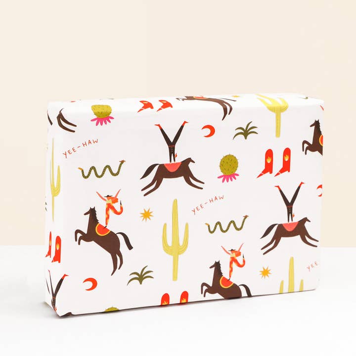 Cactus Cowboy Gift Wrap