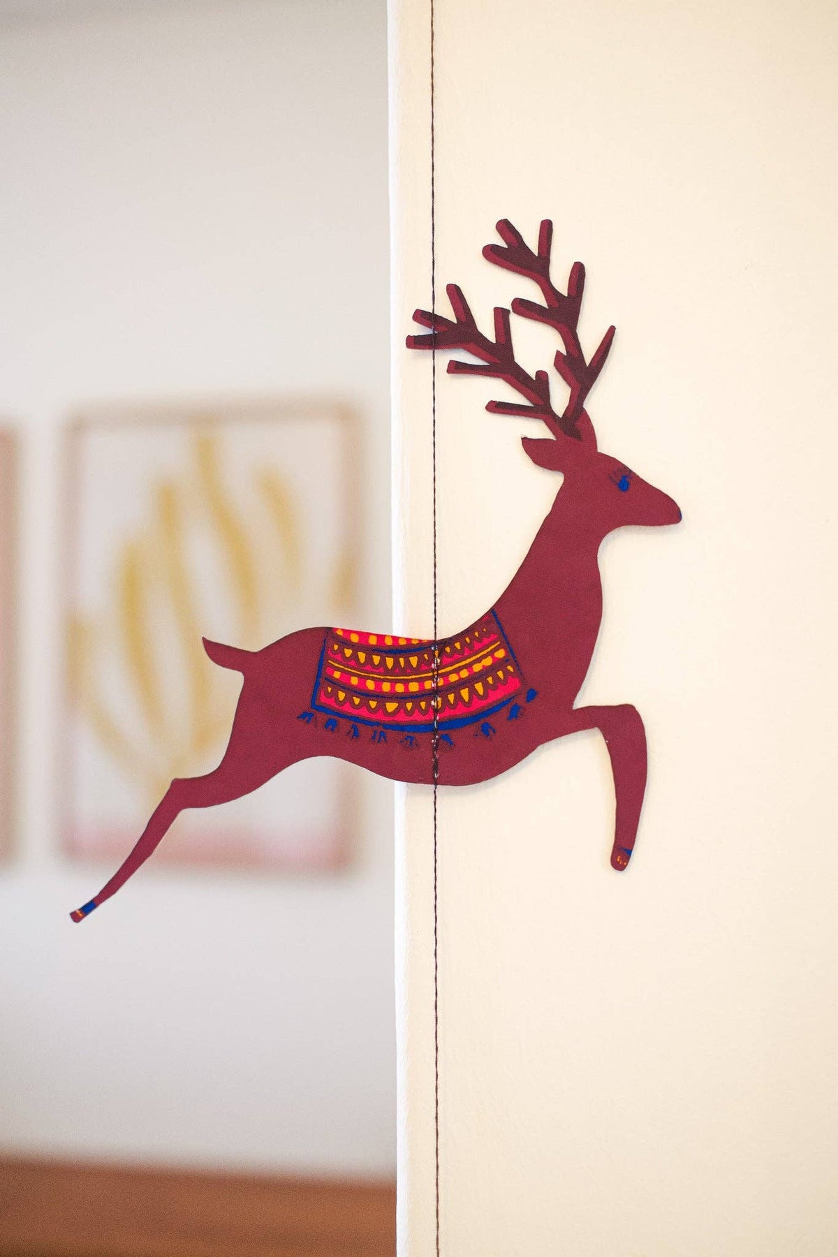 Reindeers Vertical Wall Hanging Garland