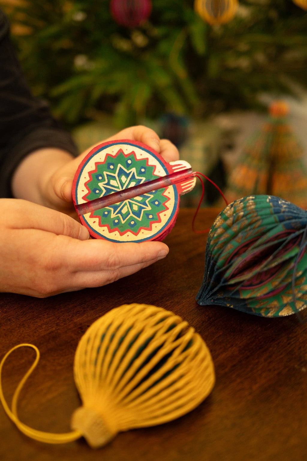 Pink Honeycomb Bauble