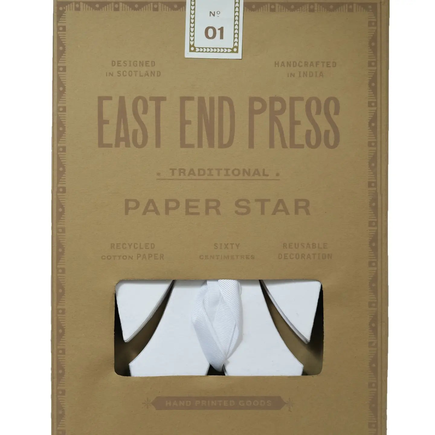 Traditional White Star Paper Decorations
