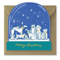 Dog Snow Globe Christmas Card
