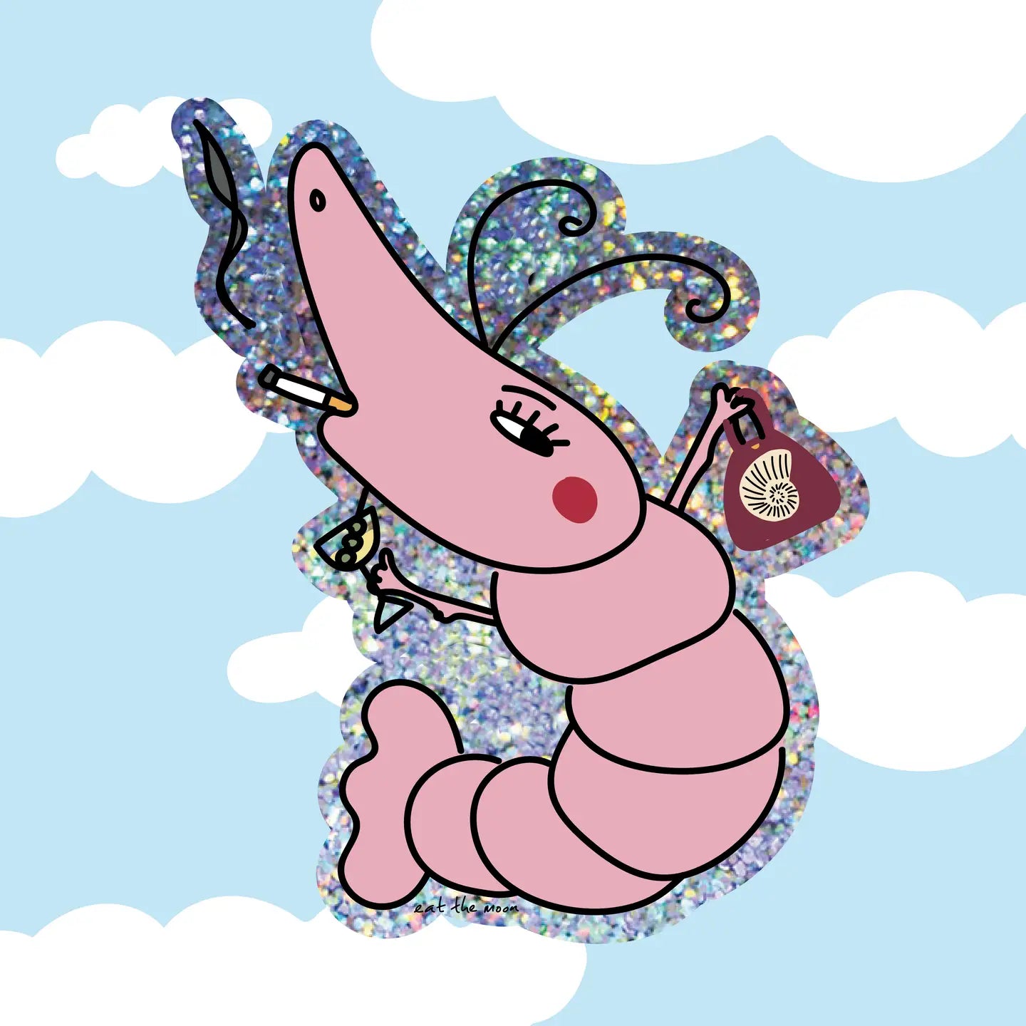 Eat The Moon Individual Stickers