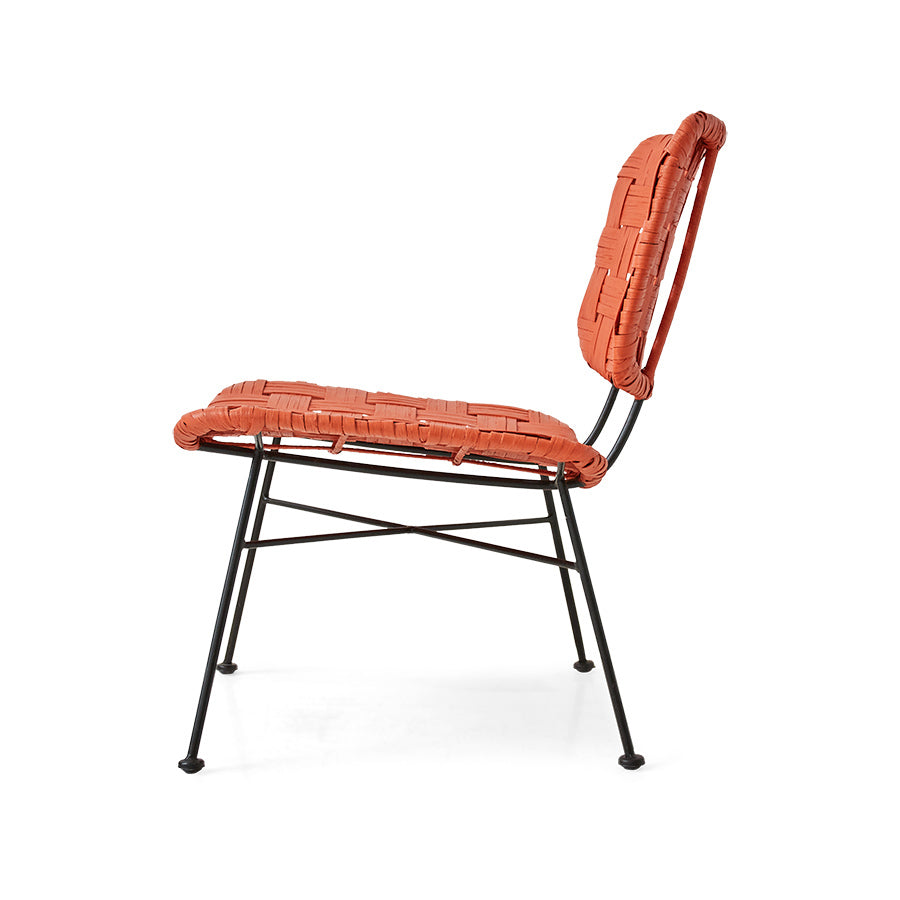 Rattan Lounge Chair - Cherry