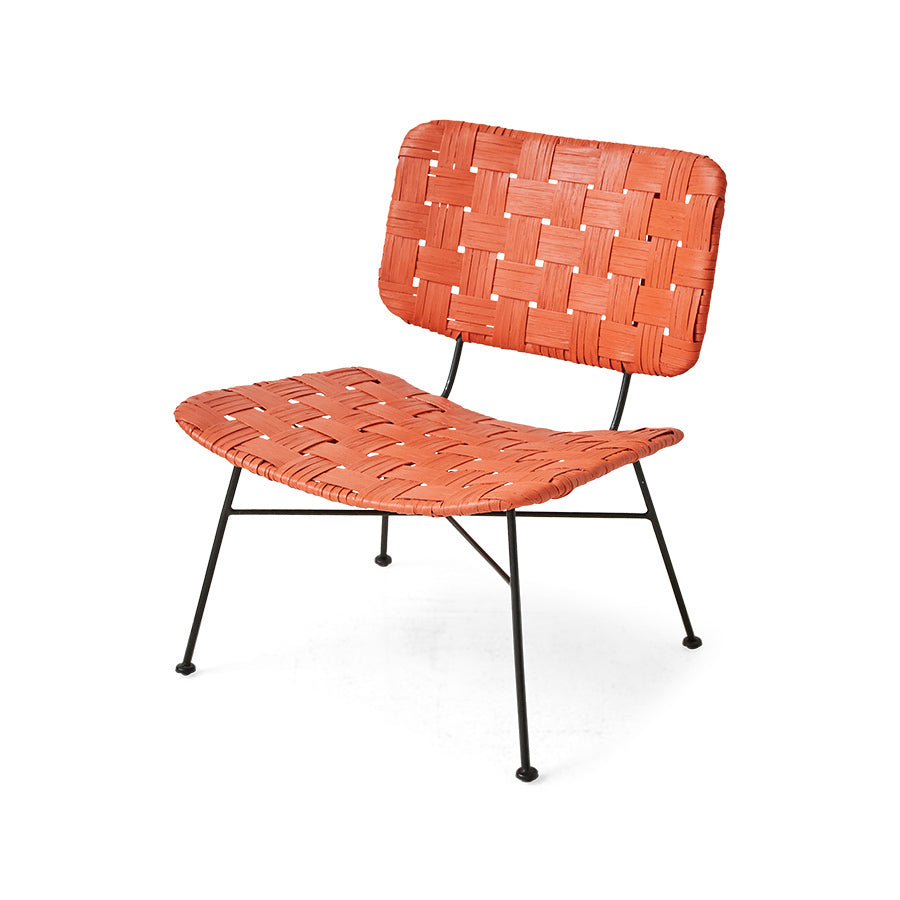 Rattan Lounge Chair - Cherry
