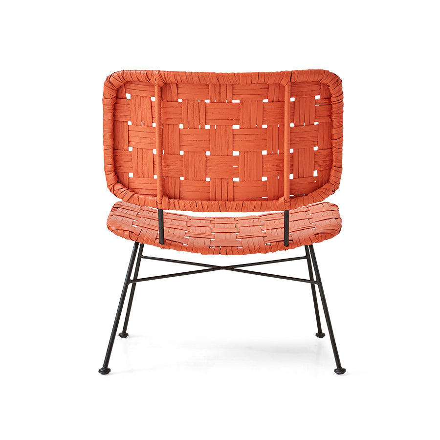 Rattan Lounge Chair - Cherry