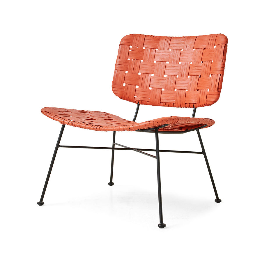 Rattan Lounge Chair - Cherry