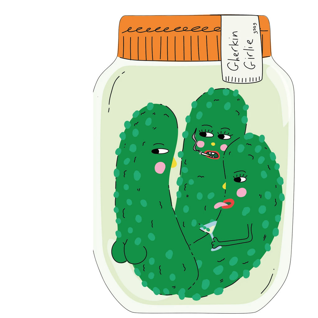 Gherkin Girlie Card