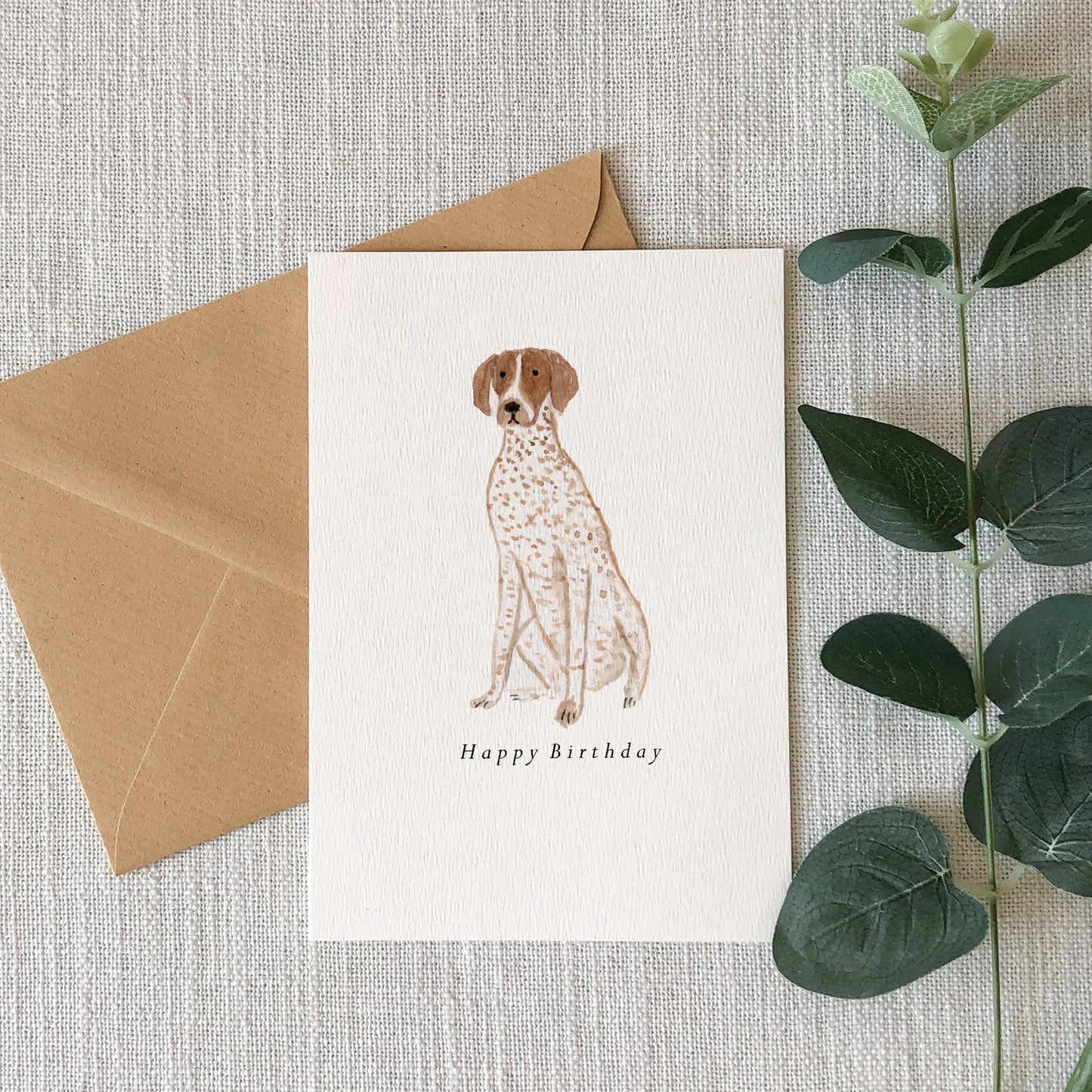 German Pointer Happy Birthday Card