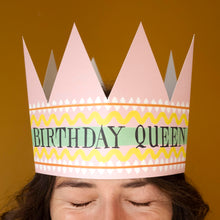 Birthday Queen Party Hat / Greetings Card