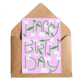 Happy Birthday Pink Daisy Card