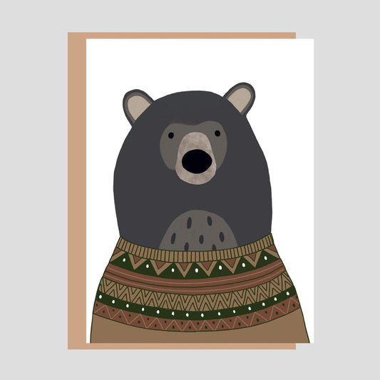 Bear in Jumper Card