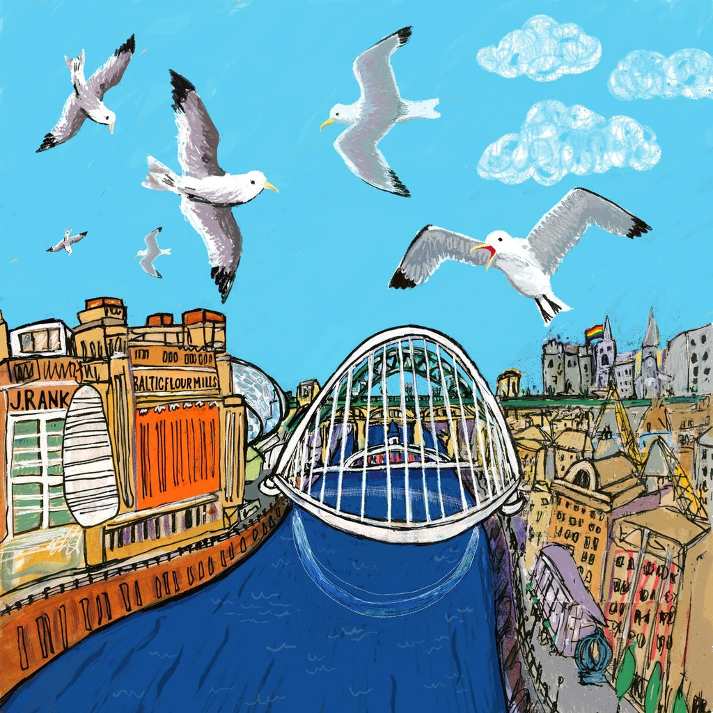 Kittywakes Newcastle Quayside Card