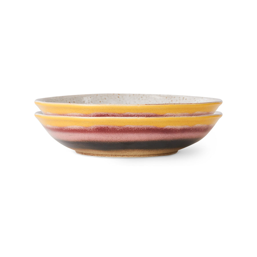 HKLIVING 70s Ceramic Curry Bowls (Set of 2)