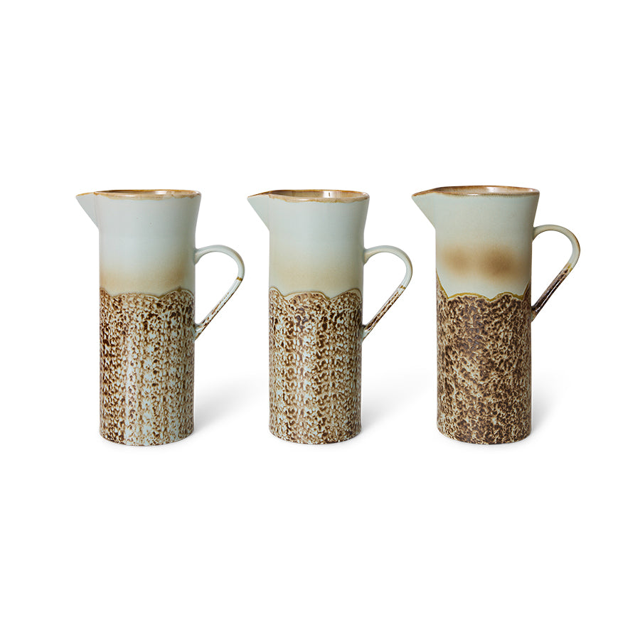 HKLIVING 70s Ceramic Tall Jug - Shell