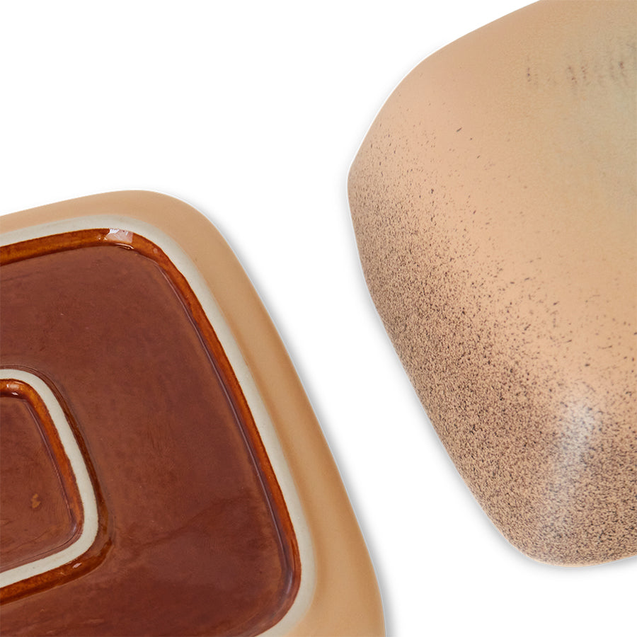 HKLIVING 70s Ceramics Butter Dish - Breeze