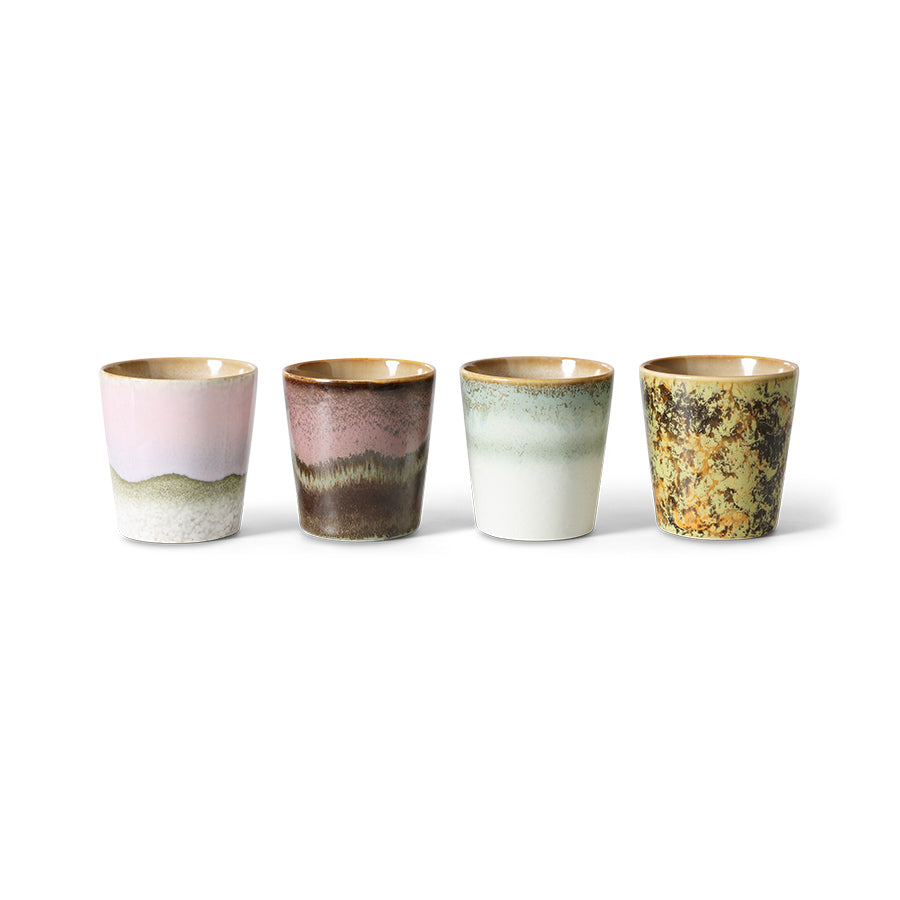 HKLIVING 70s Ceramics Coffee Mugs (Set of 4) - Serendipity