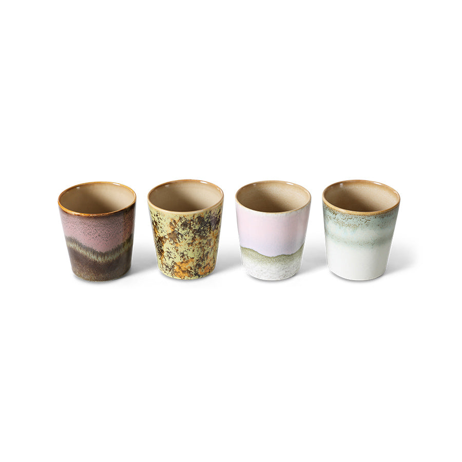 HKLIVING 70s Ceramics Coffee Mugs (Set of 4) - Serendipity