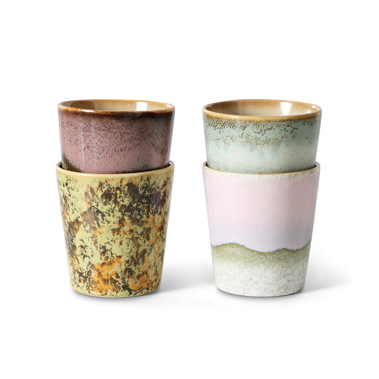 HKLIVING 70s Ceramics Coffee Mugs (Set of 4) - Serendipity