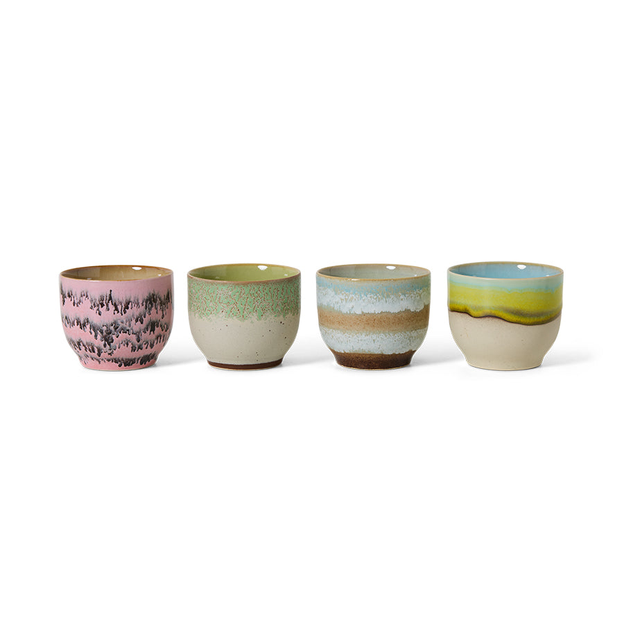 HKLIVING 70s Ceramics Cafe Cups Set of 4 - Deco