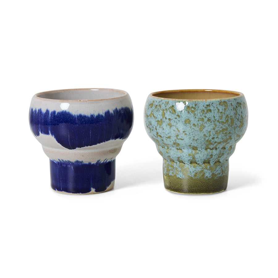 HKLIVING 70s Ceramics Lungo Mugs - Symbolist (Set of 2)