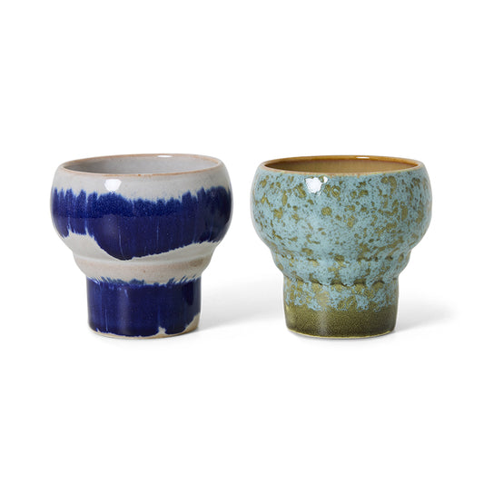 HKLIVING 70s Ceramics Lungo Mugs - Symbolist (Set of 2)