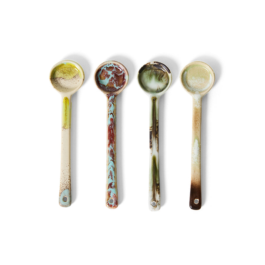 HKLIVING 70s Ceramics Spoon Set of 4 - Blend