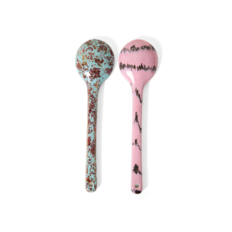 HKLIVING 70s Ceramics Serving Spoons - Sprinkle