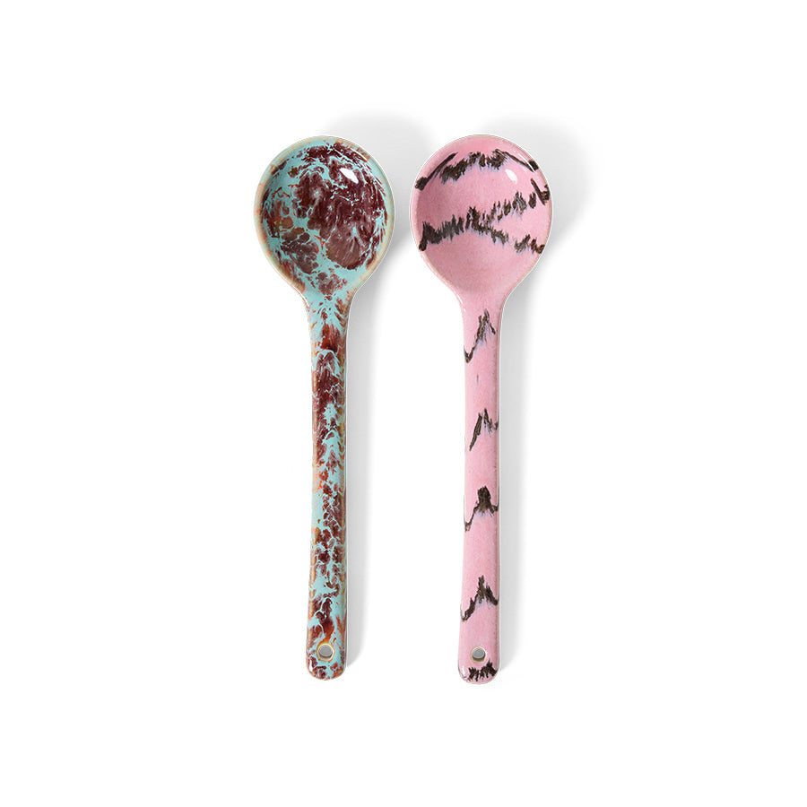 HKLIVING 70s Ceramics Serving Spoons - Sprinkle