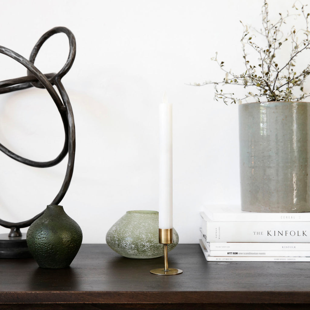Small Anit Brass Candle Holder