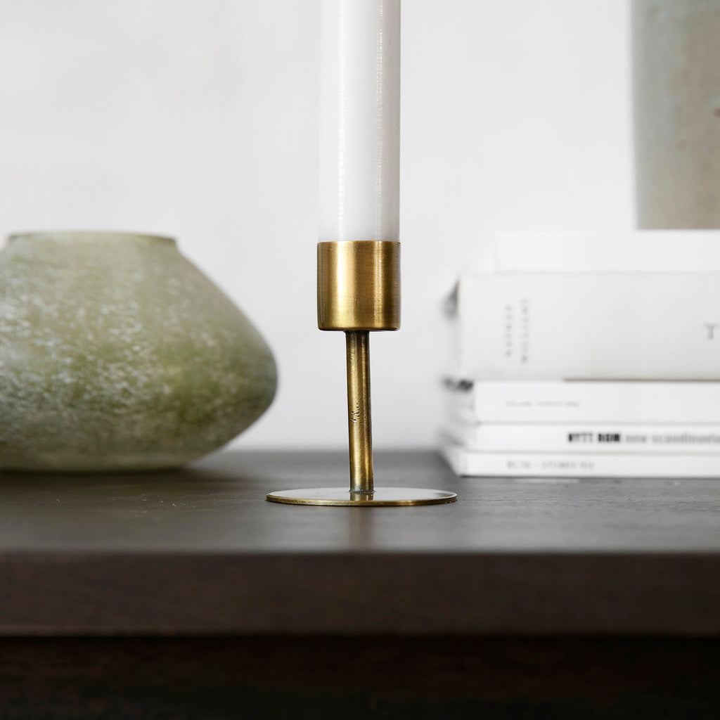 Small Anit Brass Candle Holder