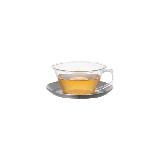 CAST Tea Cup & Saucer Stainless Steel 220ml