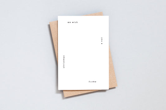 We Wish You a Merry Christmas Minimal Card